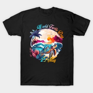 World Turtle Day Tortoise Lover Sea Turtle Oceans Beach T-Shirt